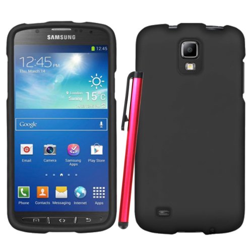0762533111348 - SAMSUNG GALAXY S4 S 4 ACTIVE BLACK FULL ARMOR PROTECTOR COVER HARD CASE + NAKEDSHIELD INVISIBLE SCREEN PROTECTOR + STYLUS PEN