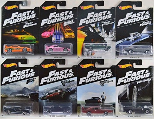 0762758316153 - HOT WHEELS FAST AND FURIOUS SET OF 8 2016 EXCLUSIVE 1:64