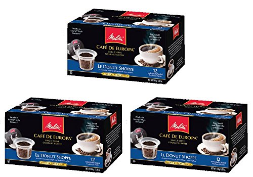 0762770492026 - MELITTA SINGLE CUP COFFEE FOR K-CUP BREWERS, CAFE DE EUROPA 12 COUNT (PACK OF 3) (LE DONUT SHOPPE)