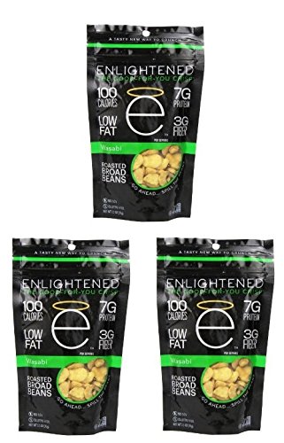 0762770492200 - ENLIGHTENED ROASTED FAVA BROAD BEANS THE GOOD-FOR-YOU CRISP (PACK OF 3) (WASABI)