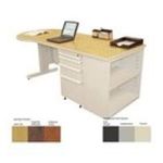 0762805001995 - TEACHERS 75 CONFERENCE DESK WITH BOOKCASE - LAMINATE COLOR: COLLECTORS CHERRY, FINISH: FEATHERSTONE
