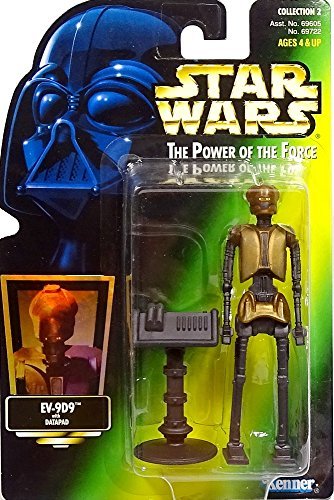 0076281697222 - EV-9D9 WITH DATAPAD & FREEZE FRAME ACTION SLIDE STAR WARS 1997 THE POWER OF THE FORCE ACTION FIGURE & ACCESSORIES
