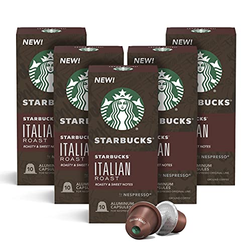 7630428737078 - STARBUCKS BY NESPRESSO, ITALIAN STYLE ROAST (50-COUNT SINGLE SERVE CAPSULES, COMPATIBLE WITH NESPRESSO ORIGINAL LINE SYSTEM), 10 COUNT (PACK OF 5)