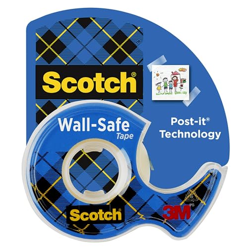 0076308907884 - SCOTCH WALL-SAFE TAPE, 1 ROLLS STICKS SECURELY, REMOVES CLEANLY, INVISIBLE, DESIGNED FOR DISPLAYING, PHOTO SAFE, 3/4 IN X 650 IN