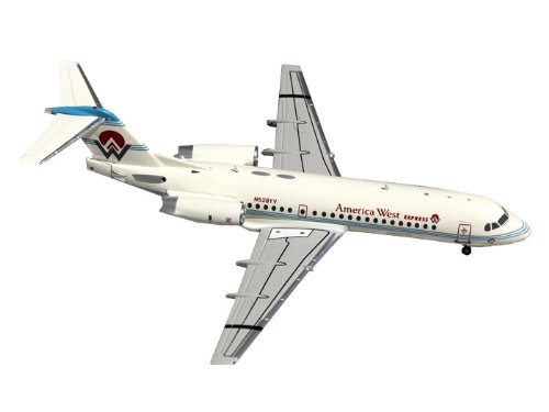 0763116202385 - GEMINI JETS AMERICA WEST EXPRESS FOKKER 70 DIECAST AIRCRAFT, 1:200 SCALE