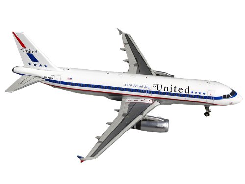 0763116202477 - GEMINIJETS UNITED A320 DIE CAST AIRCRAFT (STARS AND BARS RETRO LIVERY), 1:200 SCALE