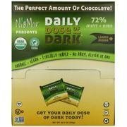 0763273684505 - NIBMOR MINT, DAILY DOSE ORGANIC DARK CHOCOLATE WITH MINT AND NIBS, 72% CACAO, 0.35 OUNCE (PACK OF 60) BY NIBMOR