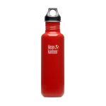 0763332020572 - OZ STAINLESS STEEL WATER BOTTLE INDICATOR RED WITH LOOP CAP