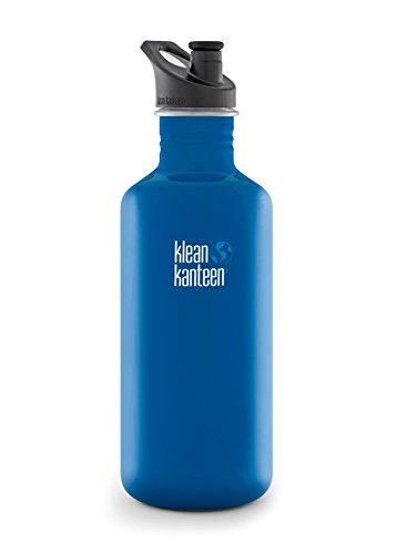 0763332029483 - KLEAN KANTEEN WIDE INSULATED WATER BOTTLE, 12 FLUID OUNCES WITH CAFE CAP 2.0 - BLUE PLANET, 18-OUNCE