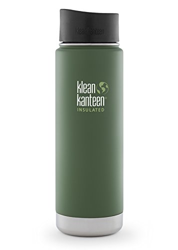 0763332032711 - KLEAN KANTEEN VINEYARD GREEN WIDE INSULATED WATER BOTTLE WITH CAFE CAP 2.0, 20-OUNCE