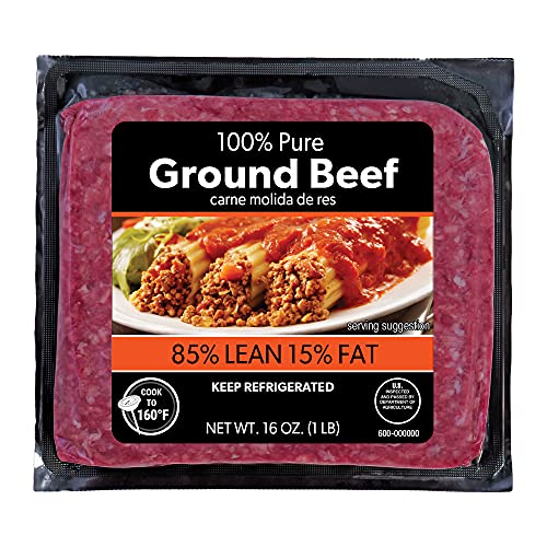 0076338811052 - 85% 1 LBS LEAN GROUND, BEEF 16 OUNCE