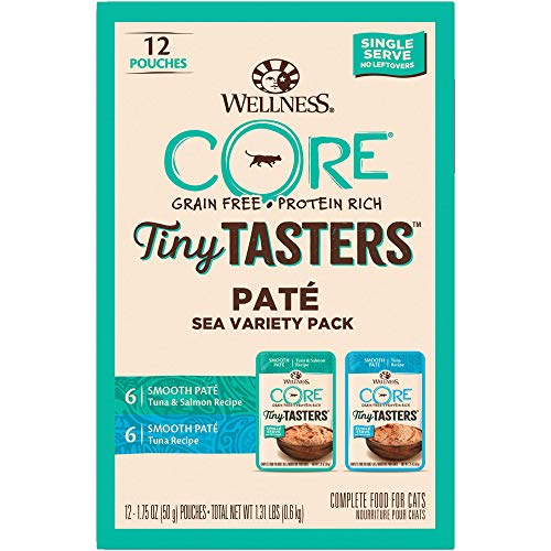 0076344161134 - WELLNESS NATURAL PET FOOD CORE TINY TASTERS PATE SEA VARIETY PACK, 1.75-OUNCE (PACK OF 12), TUNA