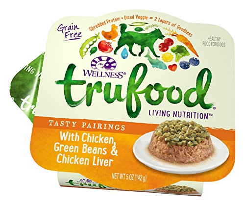 0076344185000 - WELLNESS TRUFOOD TASTY PAIRINGS GRAIN FREE CHICKEN, GREEN BEANS & CHICKEN LIVER NATURAL RAW WET DOG FOOD, 5-OUNCE CUP (PACK OF 24)