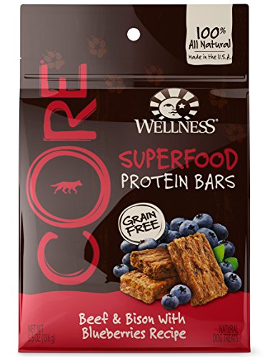 0076344882015 - CORE GRAIN FREE BEEF AND BISON WITH BLUEBERRIES RECIPE DOG TREATS, 5.5 OUNCE -- 8 PER CASE.