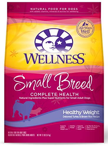 0076344891192 - WELLNESS COMPLETE HEALTH SMALL BREED HEALTHY WEIGHT TURKEY & RICE NATURAL DRY DOG FOOD, 12-POUND BAG