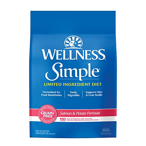 0076344893400 - WELLNESS NATURAL PET FOOD SIMPLE LIMITED INGREDIENT GRAIN-FREE SALMON AND POTATO RECIPE DRY DOG FOOD, 40 POUND (PACK OF 1)