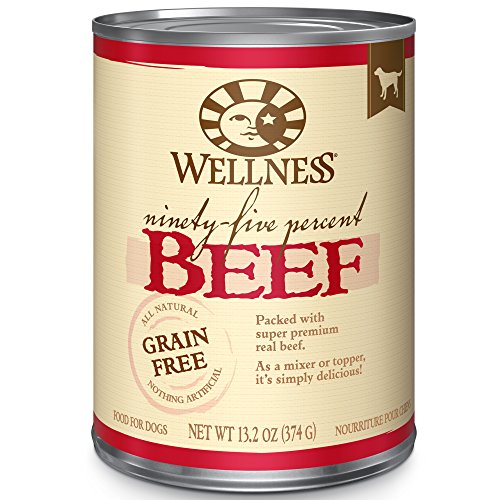 0076344894001 - WELLNESS 95% BEEF GRAIN FREE NATURAL WET CANNED DOG FOOD, 13.2-OUNCE CAN (PACK OF 12)