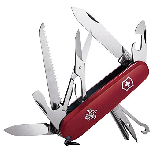 0763615764360 - VICTORINOX SWISS ARMY HUNTSMAN BOY SCOUT POCKET KNIFE (RED)