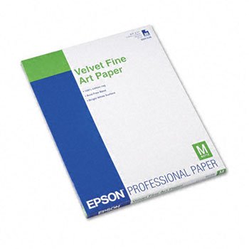 0763615972192 - EPSON VELVET FINE ART PAPER (8.5X11 INCHES, 20 SHEETS) (S041636)