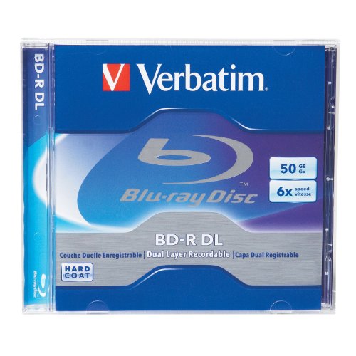 0763616018646 - VERBATIM 96911 50 GB 6X BLU-RAY DOUBLE-LAYER RECORDABLE DISC BD-R DL, 1-DISC JEWEL CASE (DISCONTINUED BY MANUFACTURER)