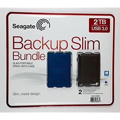 0763649062685 - SEAGATE BACKUP PLUS SLIM 2TB PORTABLE EXTERNAL HARD DRIVE WITH EXTRA CASE BUNDLE AND MOBILE DEVICE BACKUP USB 3.0
