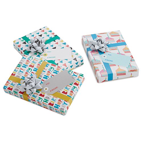 0763795001293 - HALLMARK GIFT CARD OR MONEY HOLDER: SET OF THREE MINIATURE BIRTHDAY-THEMED BOXES WITH GIFT TAGS