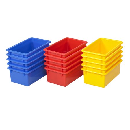 0763960548134 - ECR4KIDS STACK AND STORE TUBS (15 PACK), ASSORTED COLORS