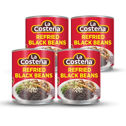 0076397435503 - LA COSTEÑA REFRIED BLACK BEANS 28.9OZ (PACK OF 4), 28.9 OUNCE
