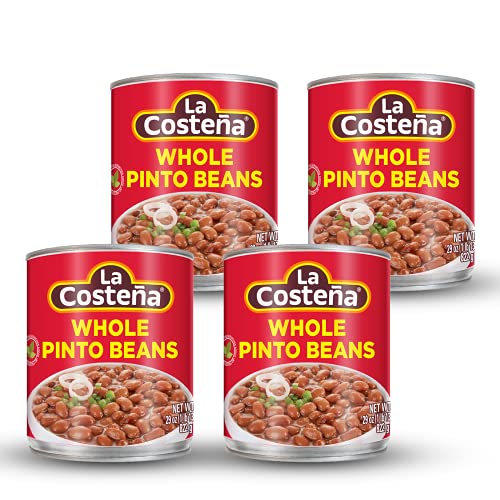 0076397435602 - LA COSTEÑA WHOLE PINTO BEANS 29OZ (PACK OF 4), 29 OUNCE