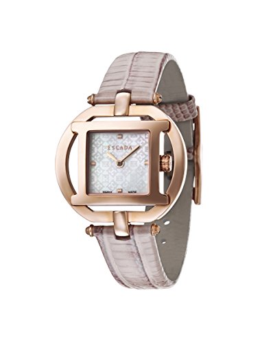 7640152795985 - ESCADA WOMEN'S D EW2830133 ROSE GOLD WHITE MOP DIAL WITH LEATHER PURPLE STRAP WATCH