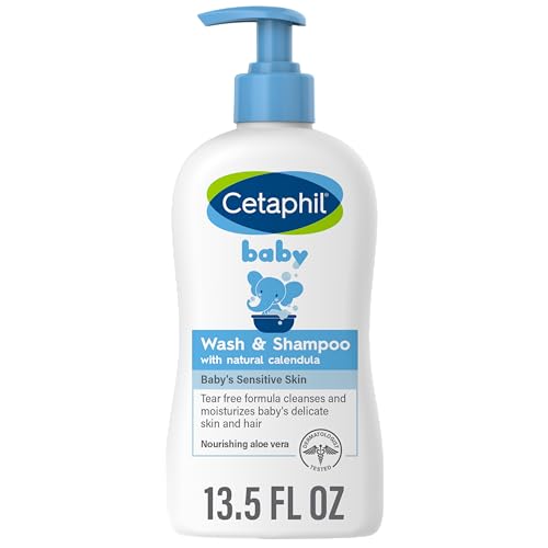 7640203240327 - CETAPHIL BABY WASH & SHAMPOO WITH ORGANIC CALENDULA ,TEAR FREE , PARABEN, COLORANT AND MINERAL OIL FREE , 13.5 FL. OZ