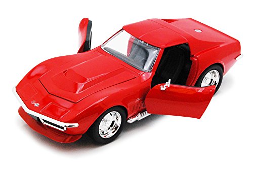 0764072020631 - 1969 CHEVY CORVETTE STINGRAY ZL-1, RED - JADA TOYS BIGTIME MUSCLE 96887 - 1/24 SCALE DIECAST MODEL TOY CAR