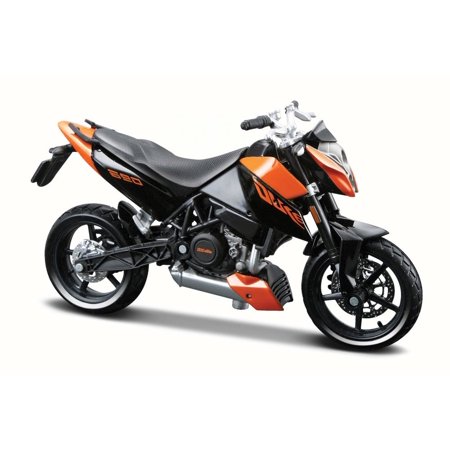 0764072082585 - KTM 690 DUKE RACING MOTORCYCLE, BLACK W/ ORANGE - MAISTO 31300/690 - 1/18 SCALE DIECAST MODEL TOY MOTORCYCLE