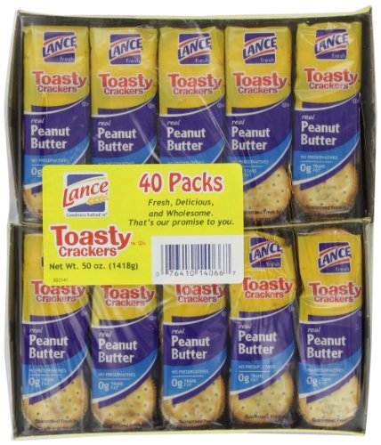 0076410140667 - LANCE FRESH TOASTY CRACKERS WITH RICH PEANUT BUTTER SANDWICH CRACKERS (40 PACKS)