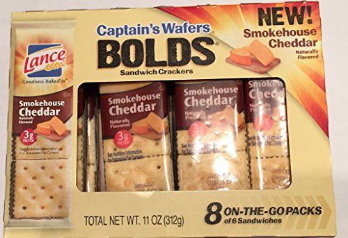 0076410903903 - LANCE CAPTAINS WAFES BOLDS - SMOKEHOUSE CHEDDAR - 1 8CT PACKAGE
