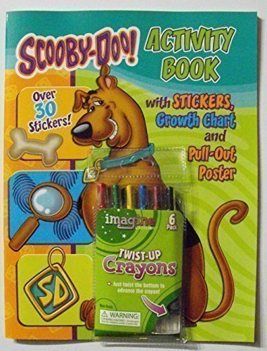 0764210243984 - BUNDLE-C SCOOBY DOO 24 PAGE ACTIVITY BOOK WITH 30 STICKERS. ONE PULL-OUT POSTER . ONE GROWTH CHART. ONE PACK OF TWIST-UP CRAYONS.