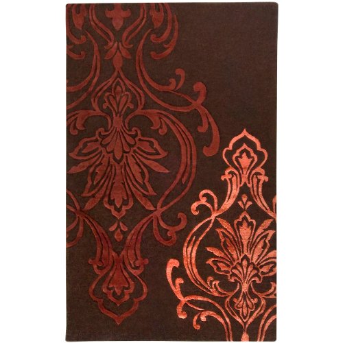 0764262247633 - CANDICE OLSON BY SURYA MODERN CLASSICS CAN-1950 CLASSIC HAND TUFTED 100% NEW ZEALAND WOOL CHOCOLATE 9' X 13' PAISLEYS AND DAMASKS AREA RUG