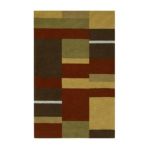 0764262355604 - LOFT RED GREEN CONTEMPORARY RUG SIZE X 5 FT