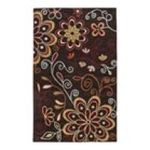 0764262373776 - 6 X 9 RECTANGULAR CHOCOLATE/RED COLOR HAND TUFTED INDIAN ATHENA COLLECTION RUG