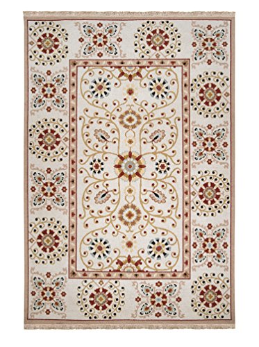0764262412758 - SURYA SONOMA SNM-9026 CLASSIC HAND KNOTTED 100% NEW ZEALAND WOOL OATMEAL 8' X 10' ARTS AND CRAFTS AREA RUG