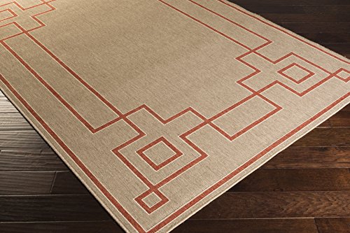 0764262751697 - SURYA ALF9633-3656 MACHINE MADE CASUAL ACCENT RUG, 3-FEET 6-INCH BY 5-FEET 6-INCH, CHERRY/TAUPE/BEIGE