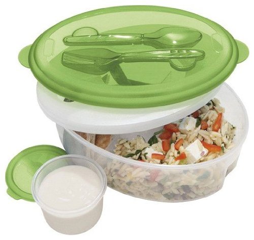 0764271549117 - OGGI CHILL TO GO FOOD CONTAINER WITH FORK, SPOON AND REMOVABLE FREEZER PACK