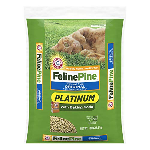 0764375918772 - FELINE PINE PLATINUM NON-CLUMPING CAT LITTER 18LB.