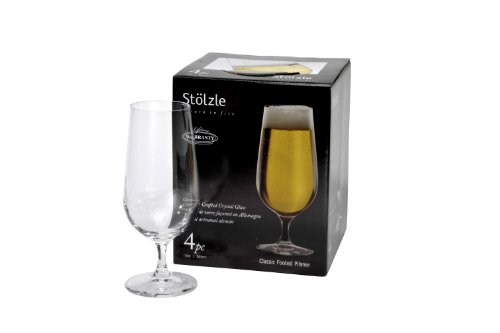 0076440951578 - STOLZLE 4-PACK CLASSIC FOOTED BEER SET, 13-OUNCE, LEAD-FREE CRYSTALLINE