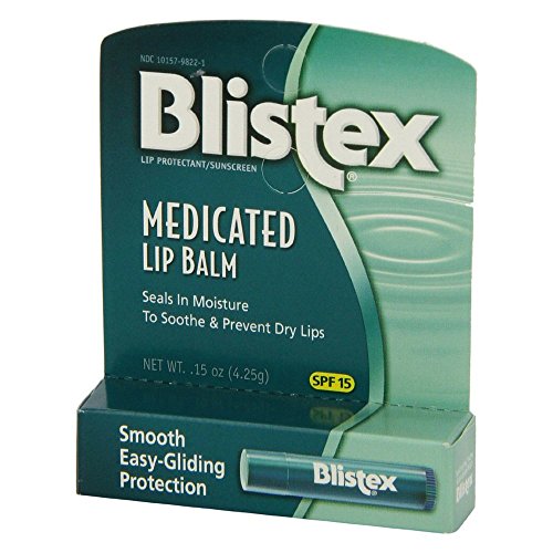0764442267925 - BLISTEX MEDICATED LIP BALM WITH SPF 15 FOR DRYNESS, CHAPPING AND SOOTHES IRRITATED LIPS, 0.15OZ - PACK OF 6