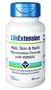 0764442814495 - LIFE EXTENSION HAIR/SKIN AND NAIL REJUVENATION FORMULA WITH VERISOL, 90 COUNT BY LIFE EXTENSION