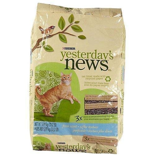 0764527054853 - YESTERDAY'S NEWS CAT LITTER, NON-CLUMPING, FRESH SCENT, 26.5-POUND BAG
