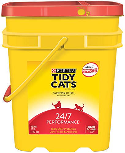 0764527054952 - TIDY CATS CAT LITTER, CLUMPING, 24/7 PERFORMANCE, 27-POUND PAIL, PACK OF 1