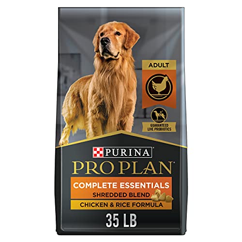 0764527057540 - PURINA PRO PLAN HIGH PROTEIN DOG FOOD WITH PROBIOTICS FOR DOGS, SHREDDED BLEND CHICKEN & RICE FORMULA - 35 LB. BAG