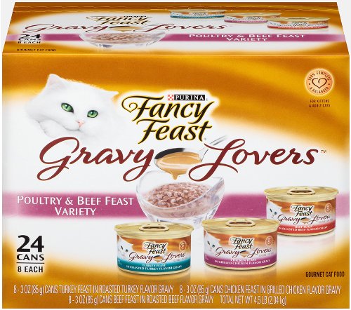 0764527057670 - FANCY FEAST GRAVY LOVERS 3-OUNCE CANS PACK OF 24 POULTRY & BEEF VARIETY PACK